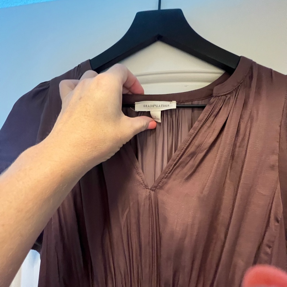 Grade & Gather Women's Brown Maxi Dress